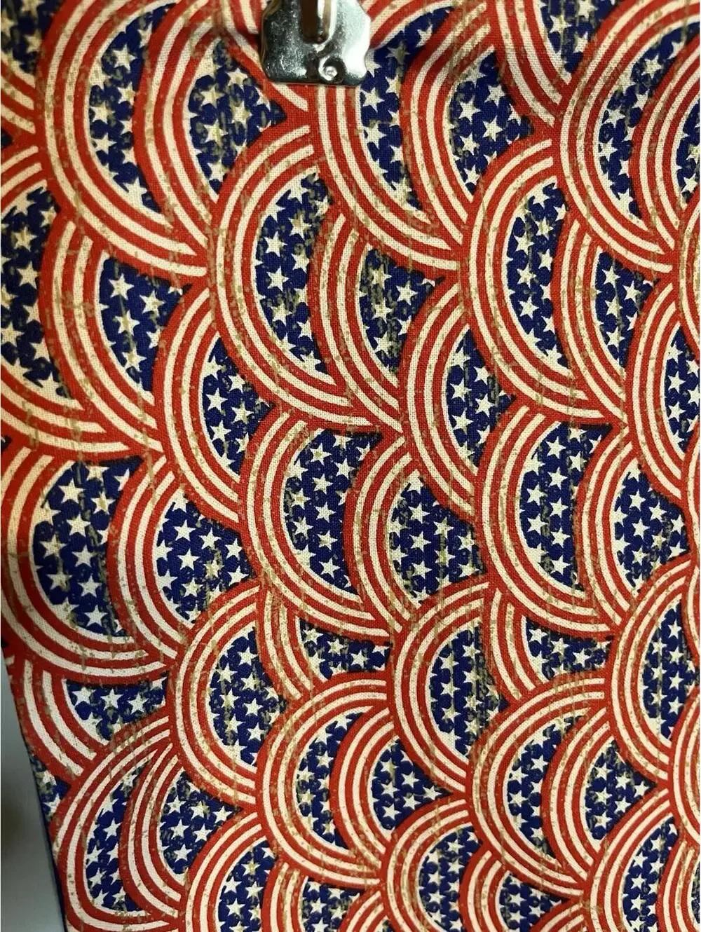 Vintage Handmade Red White Blue Flag Hearts Fabric Pillow Case S 90s patriotic